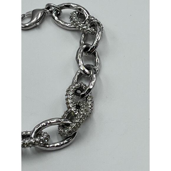 Stella & Dot Christina Chain
Link Silver tone Pave Crystal Bracelet - Picture 10 of 11
